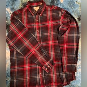 Men’s flannel shirt, red, large